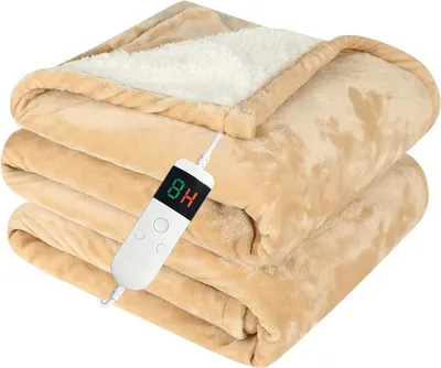 Produktbild von Elektrische Decke – Heizdecke – Gemütliche Wärme – 10 Wärmestufen – 130 x 180 cm – Khaki