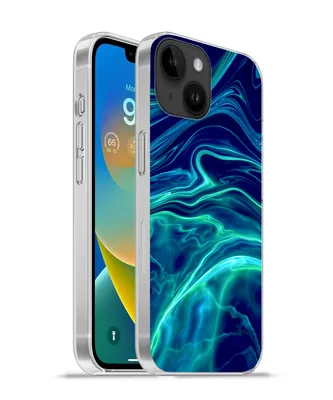 Produktbild von MuchoWow® Handyhülle Schutzhülle Hülle für Apple iPhone 14 - Softcase Abstrakt - Wellen - Design Silikon Softcase Handy Hülle - Mobiltelefonhülle