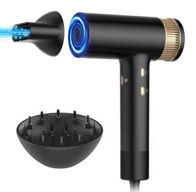 Produktbild von UKLISS 5-in-1-Haarstyler, 1400 W, 110.000 U/min, mit Diffusor, Schwarz