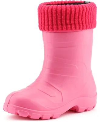 Image de Ladeheid Enfants Filles Garçons Bottes de pluie thermo Eva doublées LA845KIDS (Rosa1025/Rosa, 25 EU)