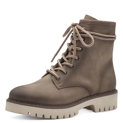 Produktbild von s.Oliver Damen Schnürstiefel ohne Absatz Bequem Vegan, Braun (Pepper), 39 EU