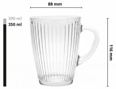 Image de Verres à boire Glasmark Krosno, année 1992. Verres pour café, thé, eau, jus de fruits et boissons