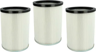 Produktbild von vhbw 3x Faltenfilter kompatibel mit Kärcher NT 90/2 Me Classic Edition *EU Staubsauger - Patronenfilter Weiß