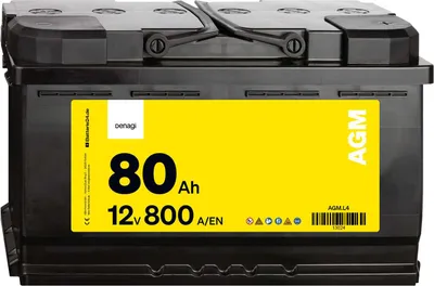 Produktbild von Denagi AGM Autobatterie 12V 80Ah