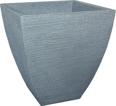 Produktbild von Pflanztopf geli Rillen Kunststoff 40x40x42 cm grau