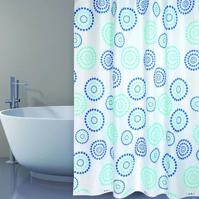 Produktbild von Msv Polyester Bath Curtain 180x200 Cm Blau Blau One Size