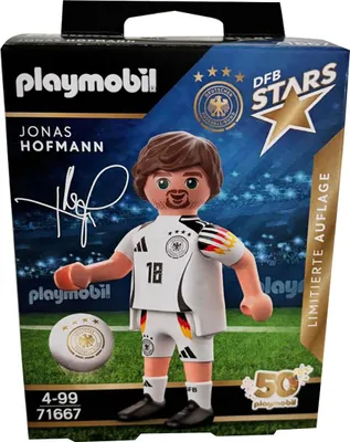 Zdjęcie produktu dla DFB Stars Jonas Hofmann, piłkarz, edycja limitowana, figurka z piłką, Niemiecki Związek Piłki Nożnej, PLAYMOBIL 71677