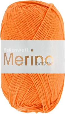 Produktbild von Lana Grossa MEILENWEIT 100 g MERINO EXTRAFINE weiche 4-fach Merino-Sockenwolle 420 m Farbe 2453 - Orange