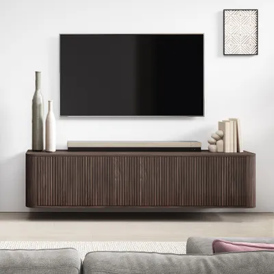Produktbild von TV-Lowboard Misterio Premium 220 cm Cashmere geriffelte Fronten
