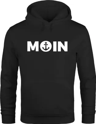 Produktbild von Hoodie Herren Moin Herz mit Anker Kapuzen-Pullover Moonworks® schwarz L