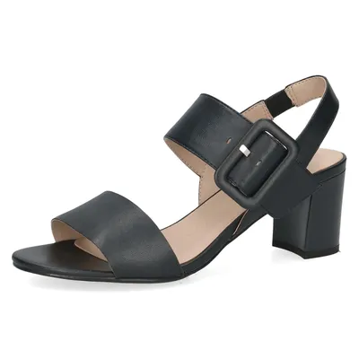 Produktbild von CAPRICE Damen Sandalen mit Absatz aus Leder mit Fußbett, Blau (Ocean Nappa), 38