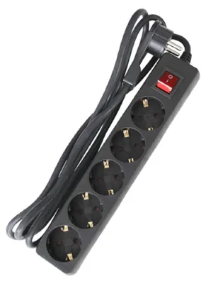 Immagine prodotto di AS Schwabe 11394 Presa multipla con interruttore contatto di terra nero 1 pz