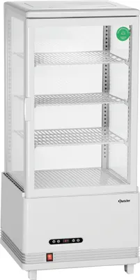 Produktbild von Bartscher 78L-WE/L, Minibar-Kühlschrank, Freistehend, Transparent, Weiß, Weiß, Acrylnitril-Butadien-Styrol (ABS), Glas, Glas