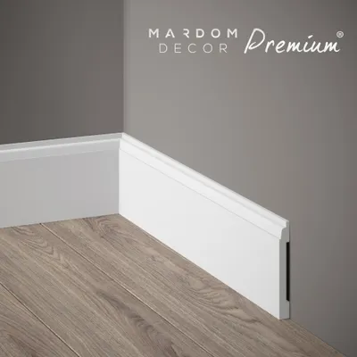 Produktbild von Mardom Sockelleiste MD258P Polyforce 10 x 81 x 2000 mm Weiß Premium beschichtet