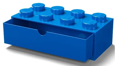 Obrázok produktu pre LEGO® stolný box 8 so zásuvkou - modrý