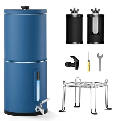 Immagine prodotto di Sistema di filtrazione dell'acqua a gravità - Sistema di filtraggio dell'acqua - Filtro per l'acqua - Filtro per l'acqua da installare sul lavello