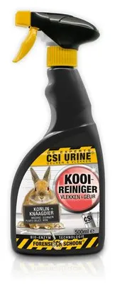 Productafbeelding van CSI Urine Kooireiniger spray 150 ml voor urinegeur en urinevlekken in konijnen- en knaagdierkooien 500ML