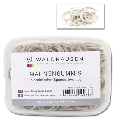 Produktbild von Mähnengummis in Spenderbox weiß