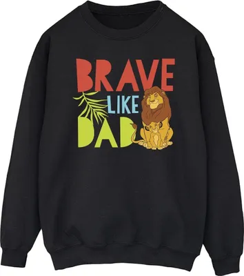 Produktbild von Disney - "The Lion King Brave Like Dad" Sweatshirt für Herren BI30638 (S) (Schwarz)