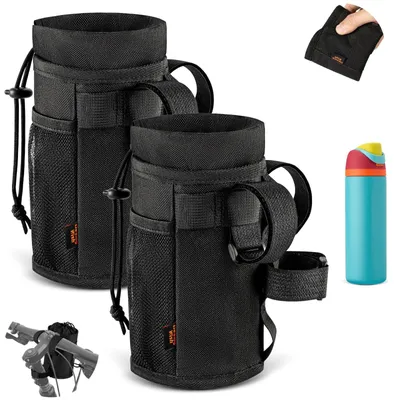 Produktbild von Fahrradflaschenhalter Trinkflaschenhalter Bidonhalter - 2 Stück - 350-715 ml - Ohne Schrauben - Lenker Getränkehalter