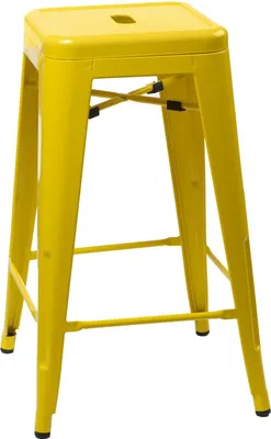 Zdjęcie produktu dla Hoker barowy stołek taboret kuchenny loft 75 cm do wyspy żółty