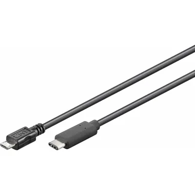 Obrázok produktu pre goobay USB C/Micro USB 2.0 B kábel 1,0 m schwarz