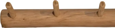 Produktbild von Garderobe Kapstok 4 Haken Teakholz 60x7x10 cm