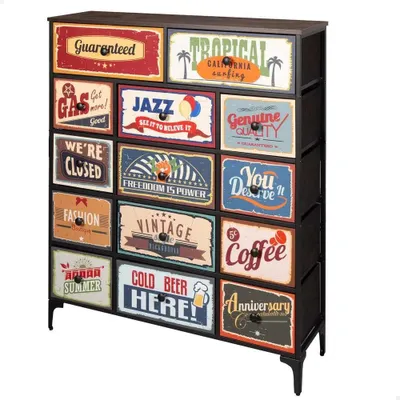 Produktbild von Max Home Vintage-retro Kommode 14 Schubladen Mehrfarbig Mehrfarbig One Size
