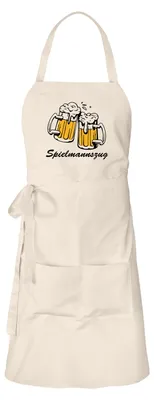 Produktbild von Huuraa Schürze Spielmannszug Schützenfest Natur mit Taschen Baumwolle Kochschürze Geschenkidee