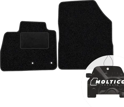 Produktbild von moto-MOLTICO Vorne Fußmatten Auto Velours Autoteppiche Schwarz Automatten Set 2-teilig passend für Renault Clio V ab 2019