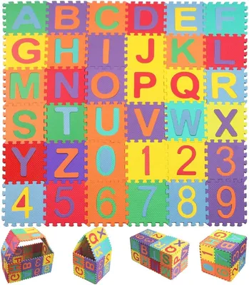 Image de Puzzle en mousse, 36 pièces, 9 x 9 cm, pour enfants de 4 à 6 ans, tapis de jeu