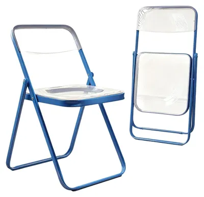 Image de Chaises pliantes transparentes avec structure métallique