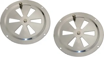 Produktbild von 2 x Lüftungsrosette Lüftungsblech Kiemenlüfter Edelstahl 125mm ARBO-INOX®