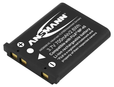 Zdjęcie produktu dla Ansmann 1400-0036 A-FUJ NP45 Akumulator litowo-jonowy (Li-Ion) do aparatu cyfrowego, pojemność 650 mAh, typ akumulatora Fujifilm NP-45