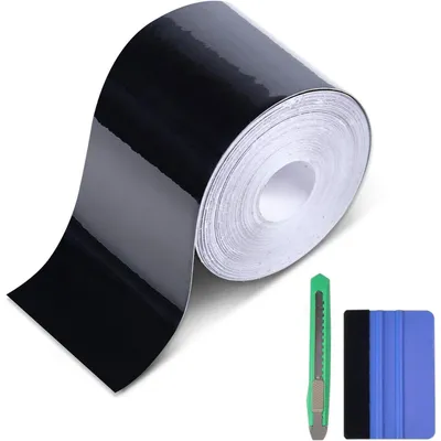 Image de Film de protection pour jantes, noir brillant, 10 cm x 9 m, adhésif, vinyle