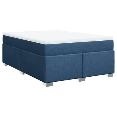 Produktbild von Boxspringbett mit Matratze Blau 140x190 cm Stoff