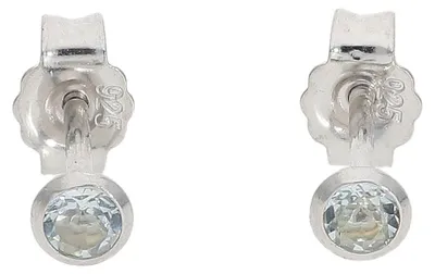 Produktbild von Silber 925 Ohrstecker Damen mit echte Blautopas JuwelmaLux JL52-06-0172