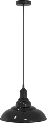 Produktbild von vidaXL Pendelleuchte Höhenverstellbar E27 Schwarz Glänzend Ø 31 cm