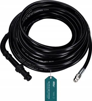 Produktbild von Sillar Rohrreinigungsschlauch 20 m / 200 bar/Geeignet für Hochdruckreiniger/Inklusive Adapter ersatz für Bajonett-Anschluss