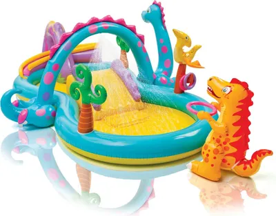 Produktbild von Aufblasbarer Pool für Kinder, Wasserspielplatz, Rutsche, Springbrunnen INTEX 57135