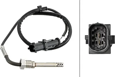 Produktbild von Sensor Abgastemperatur 2-polig 505 mm Kabel HELLA für u.a. IVECO DAILY