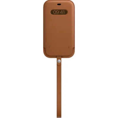 Image de Apple Leather Sleeve MagSafe pour Apple iPhone 12 Pro Max - Saddle Brown