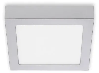 Zdjęcie produktu dla Lampa sufitowa LED BRILONER FIRE, neutralne białe światło, płaska konstrukcja, kolor srebrny, 17 x 17 x 3,2 cm