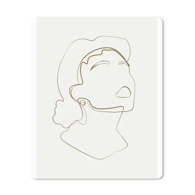 Produktbild von MuchoWow® Mauspad Mousepad Frauen - Linienkunst - Minimalismus 30x40 cm - Mousepads - Maus Mat - Pad - Mausunterlage - Mausmatten
