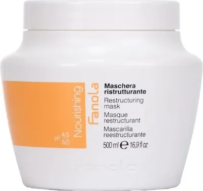 Produktbild von Fanola Nourishing Restructuring, 500 ml, Frauen, trockenes Haar, Widerspenstiges Haar, Alle Farben, Anti-Frizz, Feuchtigkeitsspendend, Nährend, Behandlung, Milcheiweiß