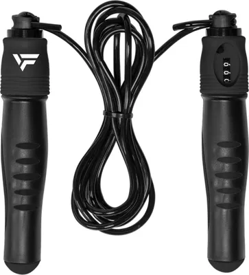 Produktbild von VirtuFit Verstellbares Springseil mit Zähler Schwarz/Grau