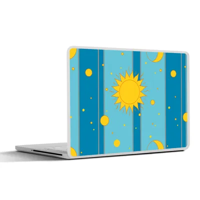 Produktbild von MuchoWow® Laptop Aufkleber Sticker Cover Sonne - Mond - Design 25x18 cm - Laptop-Deko