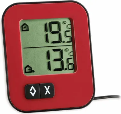 Produktbild von TFA Innen-/Außenthermometer Moxx, 30.1043.05, rot/schwarz