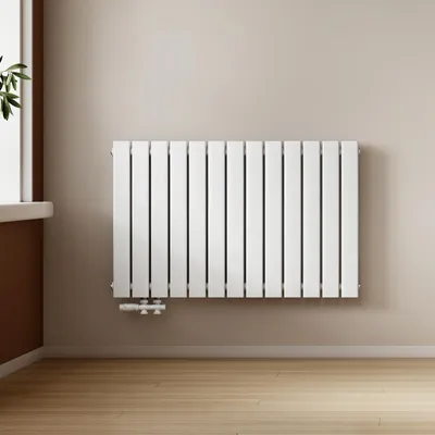 Produktbild von EMKE Heizkörper Flach 63 x 100,6 cm Doppellagig 1308 W Weiß Design Paneelheizkörper