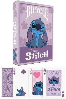 Produktbild von Bicycle® Disney Stitch Purple (Designer Spielkarten, Poker, Skat...)